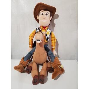 Thinkway Toy Story 3 Disney Pixar Woody Bullseye 16" Collectible Plush Toy Set